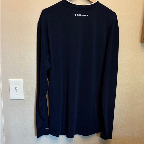 Coolibar Men's Navy Long Sleeve Tee - Picture 3 of 6